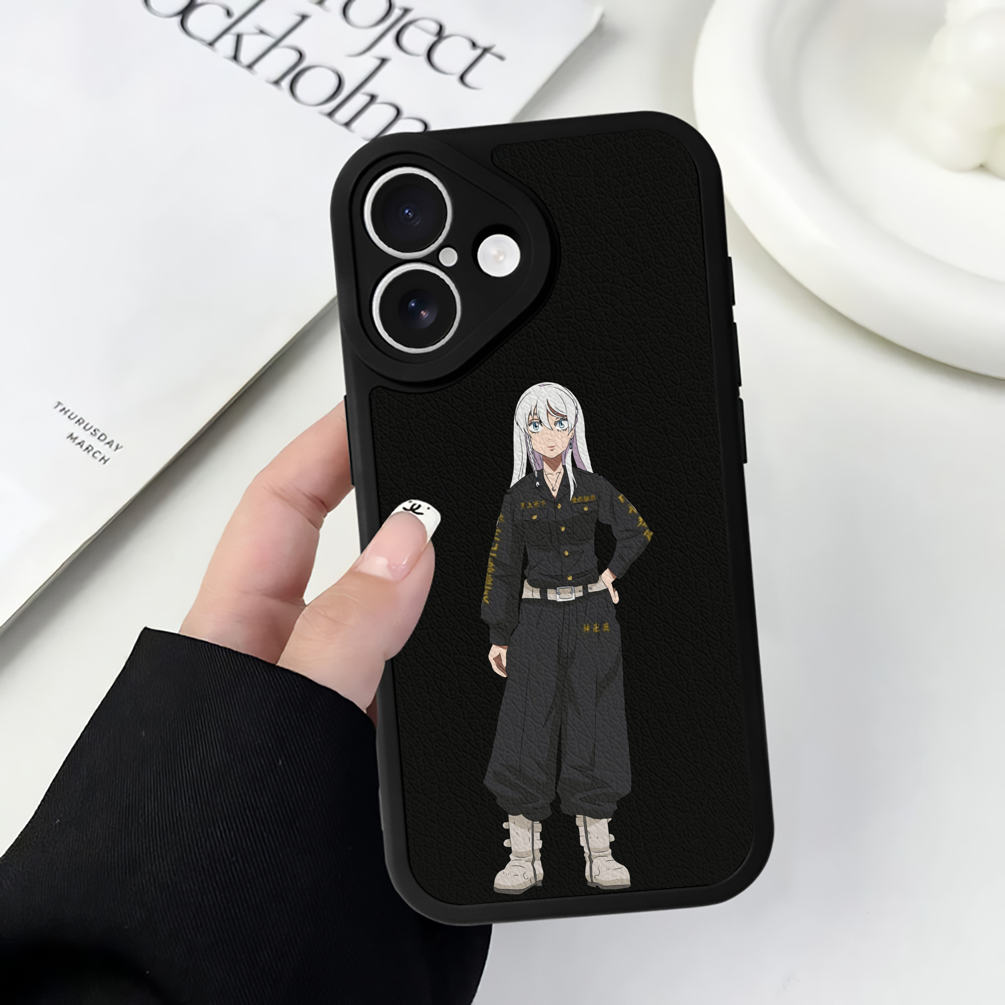 （画像用） 東京リベンジャーズ Tokyo Revengers 【iPhone 16シリーズ対応】シリコンスマホケース（レザー調） 材質：シリコン